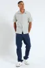 Short Sleeve Mini Check Shirt - Stone sold by Edgars