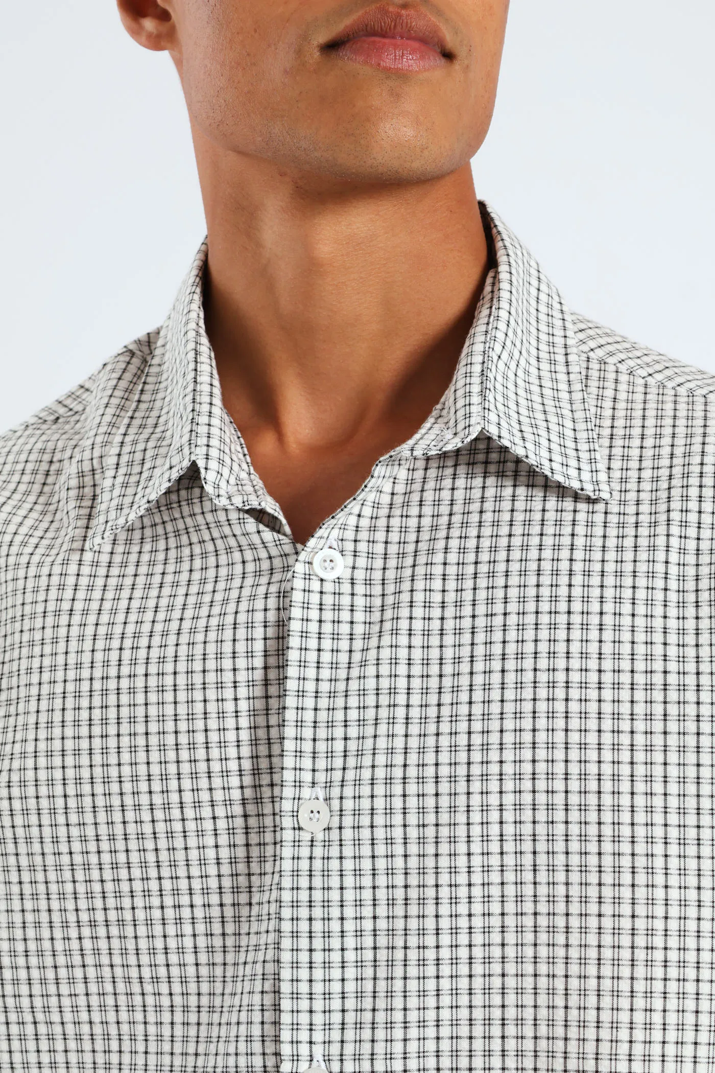 Short Sleeve Mini Check Shirt - Stone sold by Edgars product image thumbnail 5