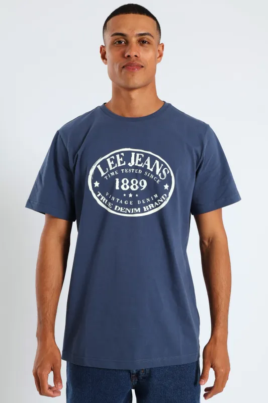 Short Sleeve 1889 Tee - Blue sold by Edgars