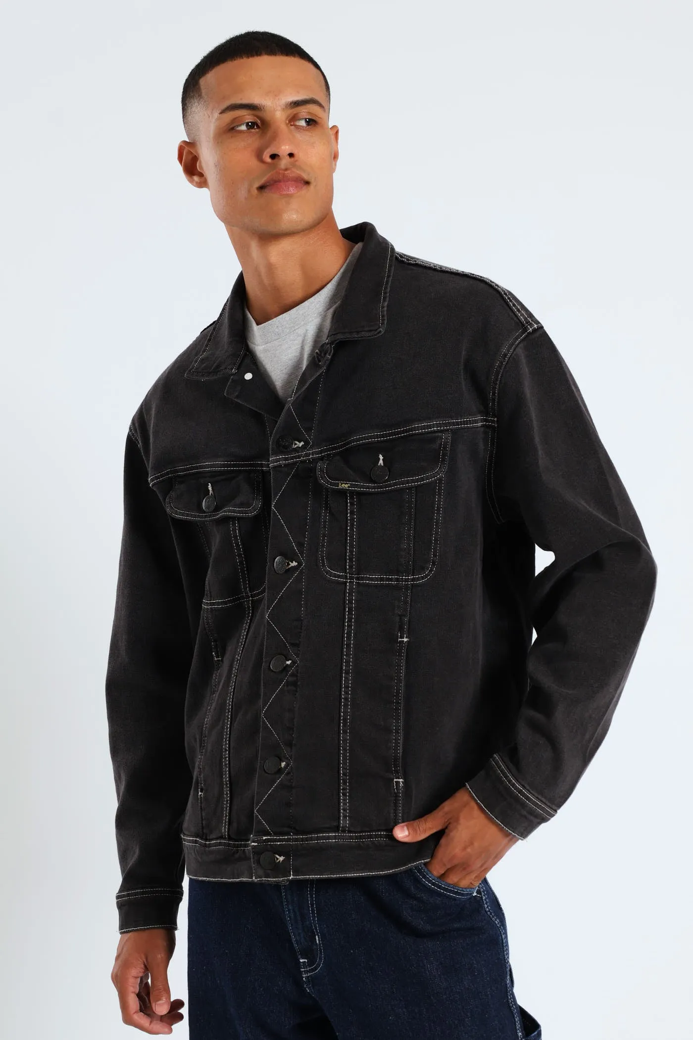 Rider Denim Jacket - Black sold by Edgars