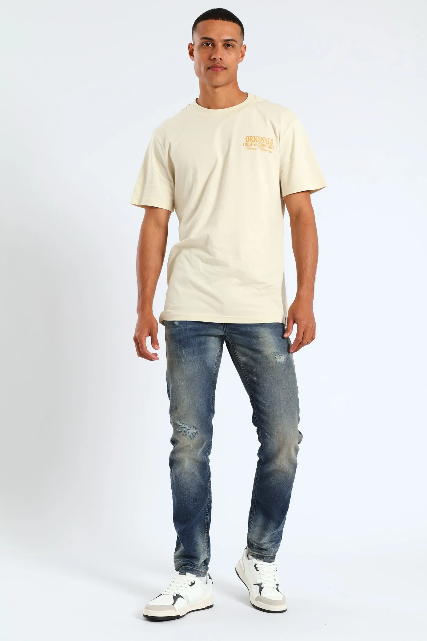 Front & Back Print Studio Tee - Light Stone sold by Edgars product image thumbnail 2