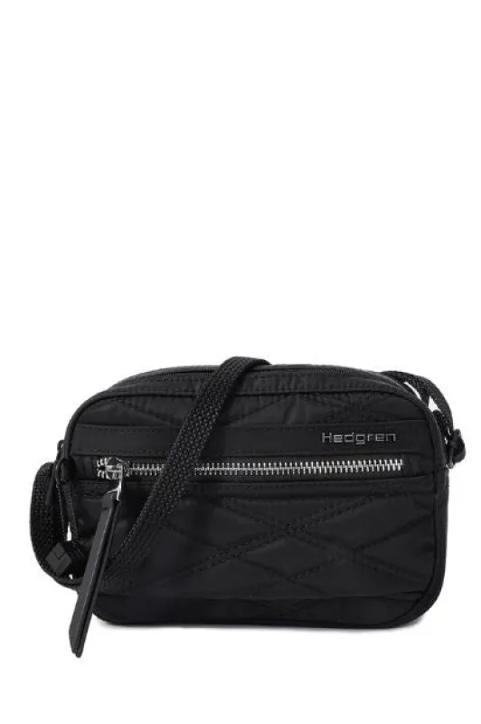 Inner City Small Quilt Crossover Dual Compartment Bag - Black sold by Edgars