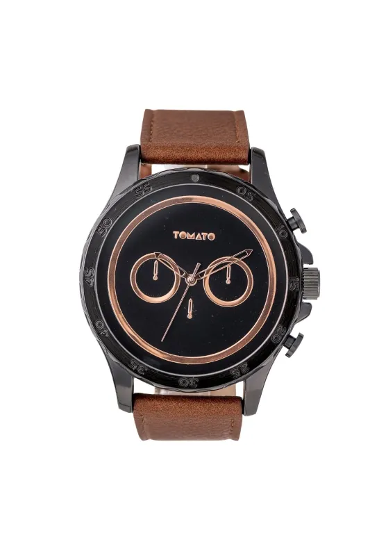 Gunmetal Case & Dial With Navy And Tan - Gunmetal sold by Edgars