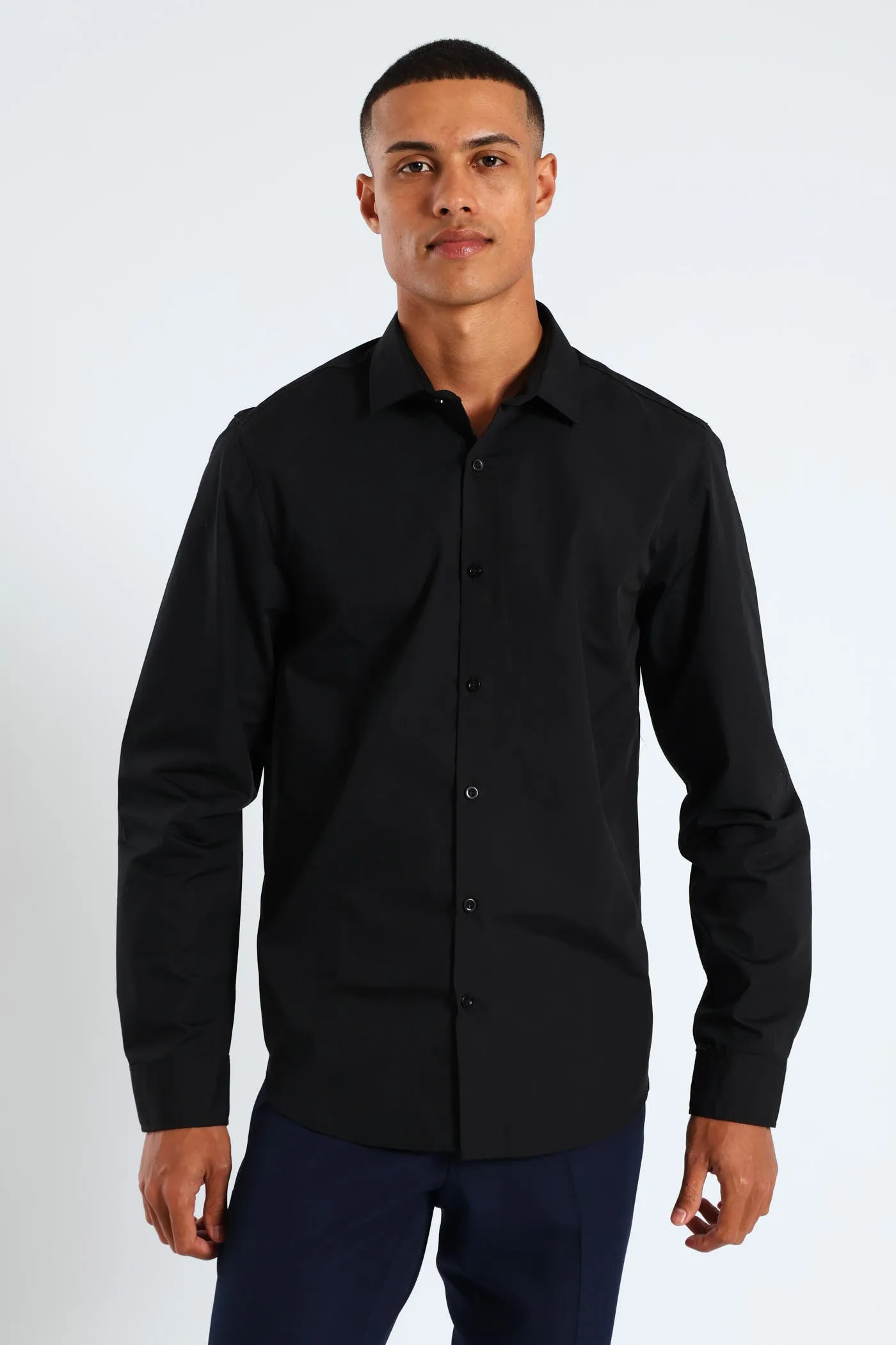Easy Care Long Sleeve Shirt - Black sold by Edgars product image thumbnail 4