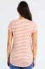 Skinny Stripe Pocket Tee - White/Orange sold by Edgars