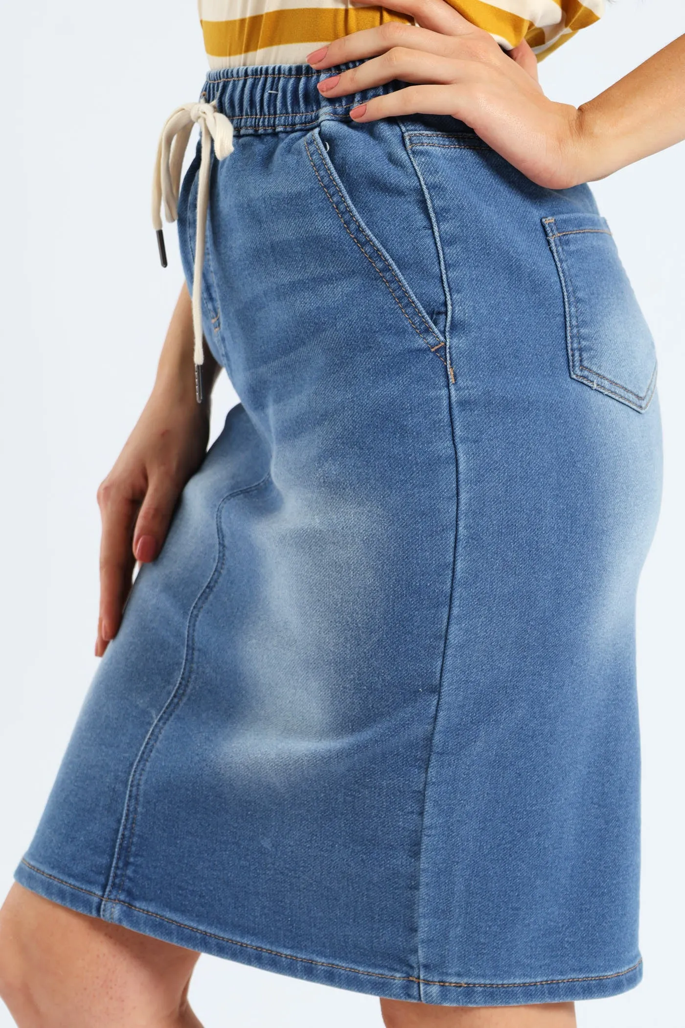 Denim Knit Pencil Skirt - Light Wash sold by Edgars product image thumbnail 4