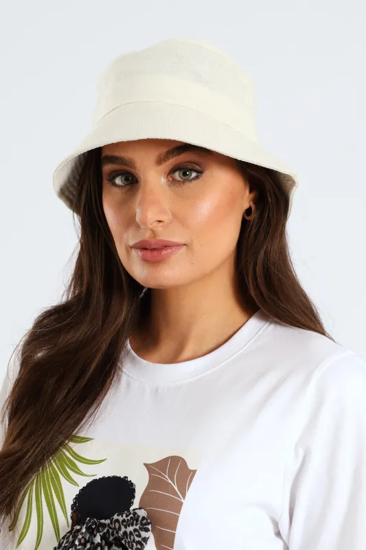 Bucket Hat - Cream sold by Edgars