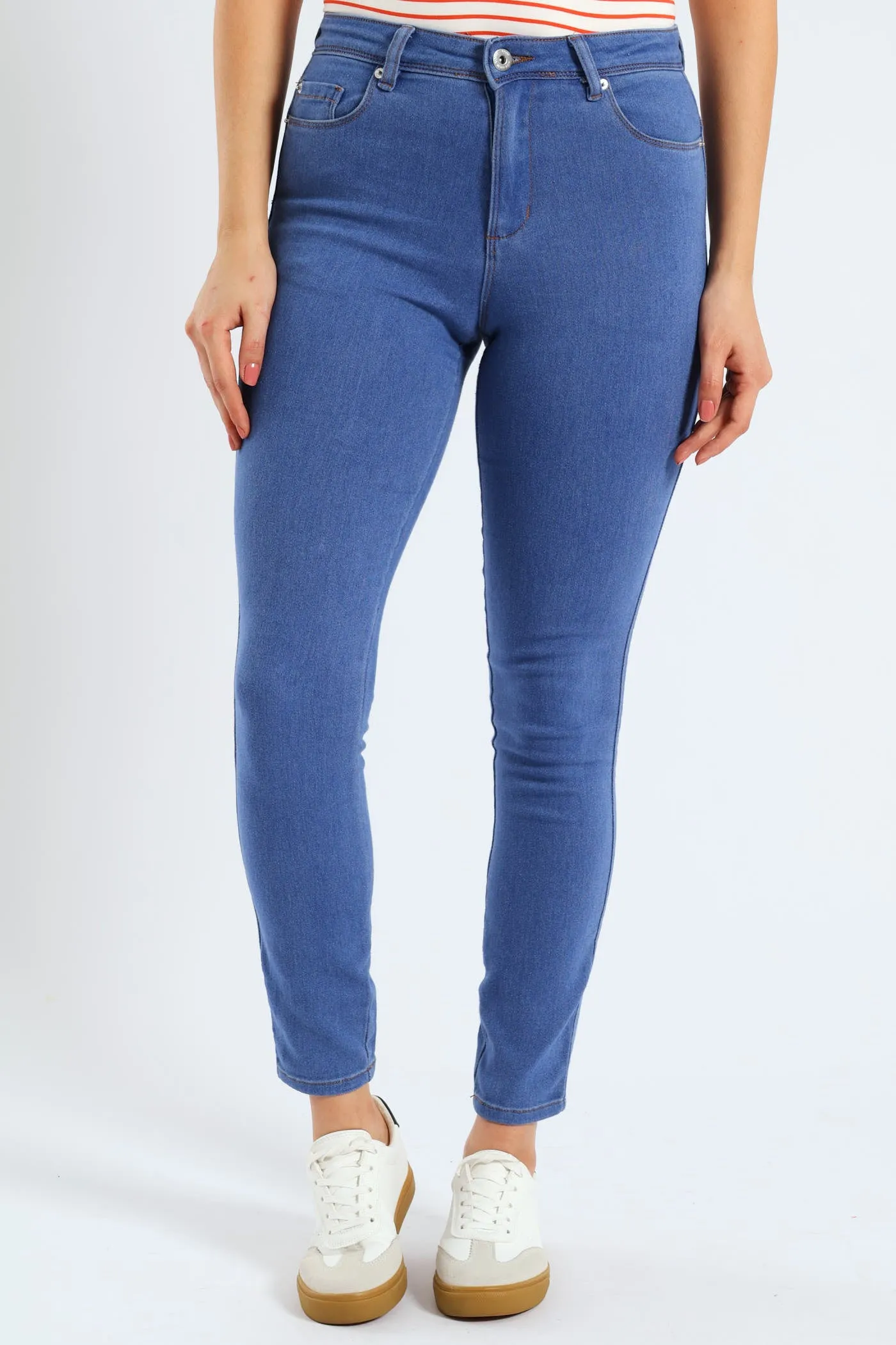 Push-Up Skinny Jean - Light Periwinkle sold by Edgars