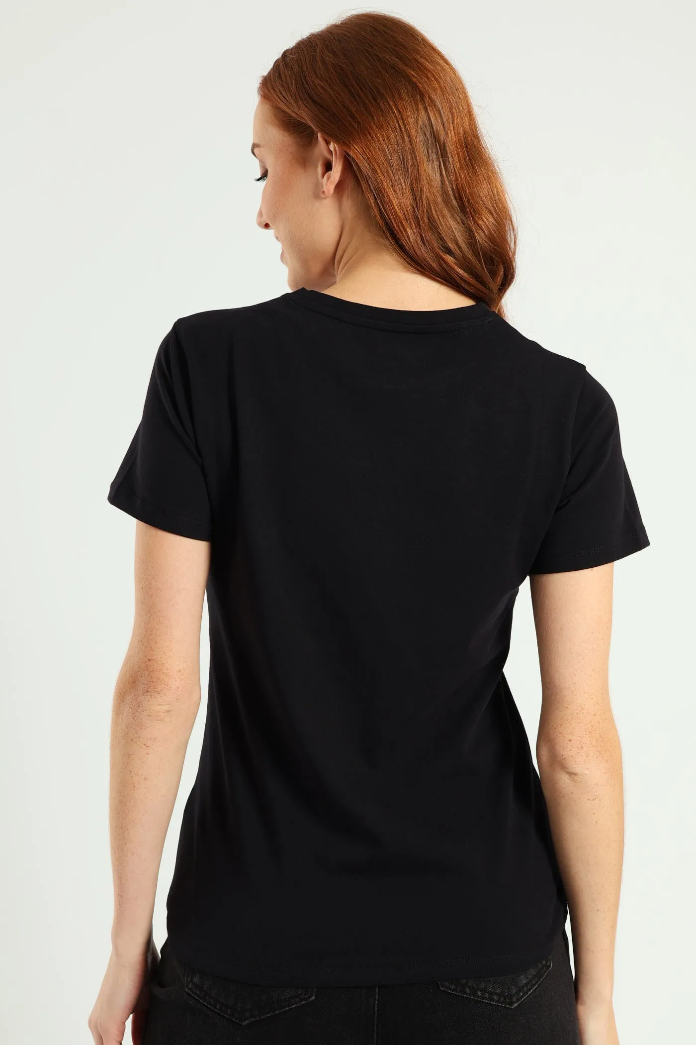 Bold Move Regular Fit Top With Bling Design - Black sold by Edgars product image thumbnail 3