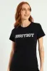 Bold Move Regular Fit Top With Bling Design - Black sold by Edgars