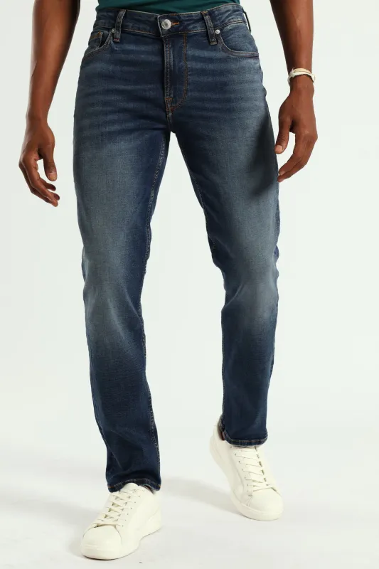 Brent Tapered Slim Denim - Dark Wash sold by Edgars