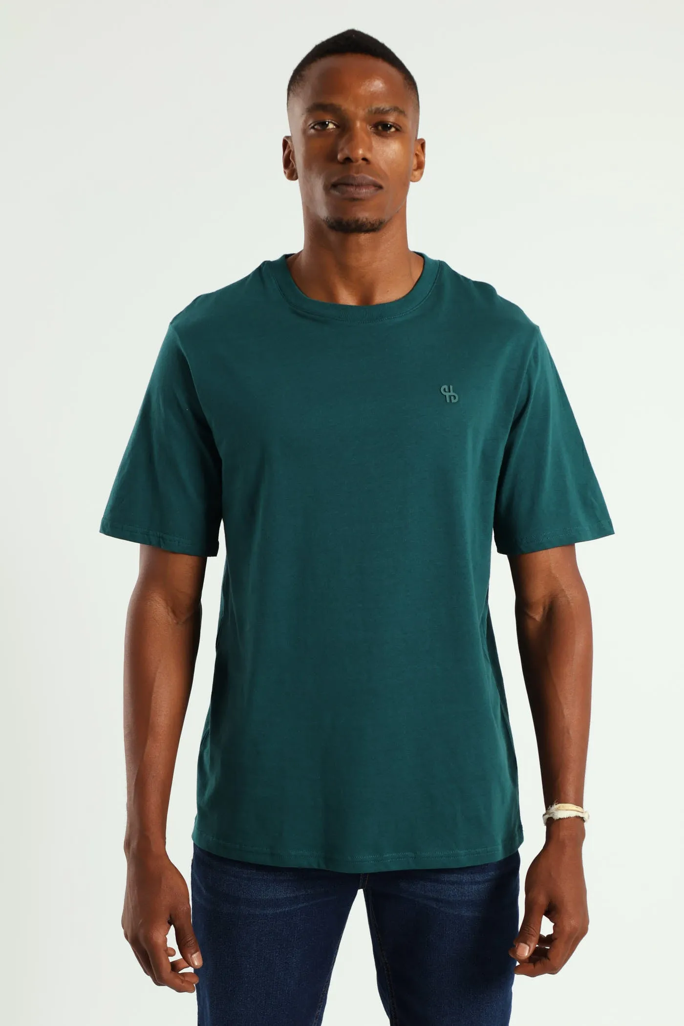 Basic Crew Neck T-Shirt - Teal sold by Edgars