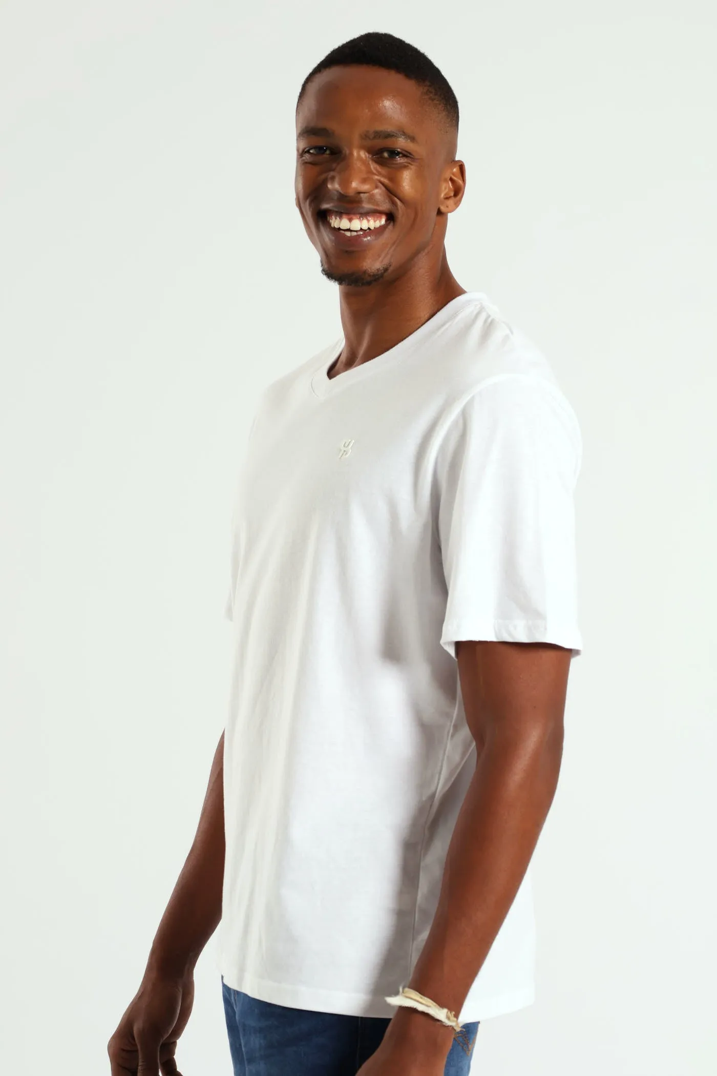 HD Basic V-Neck Tee - White sold by Edgars product image thumbnail 3