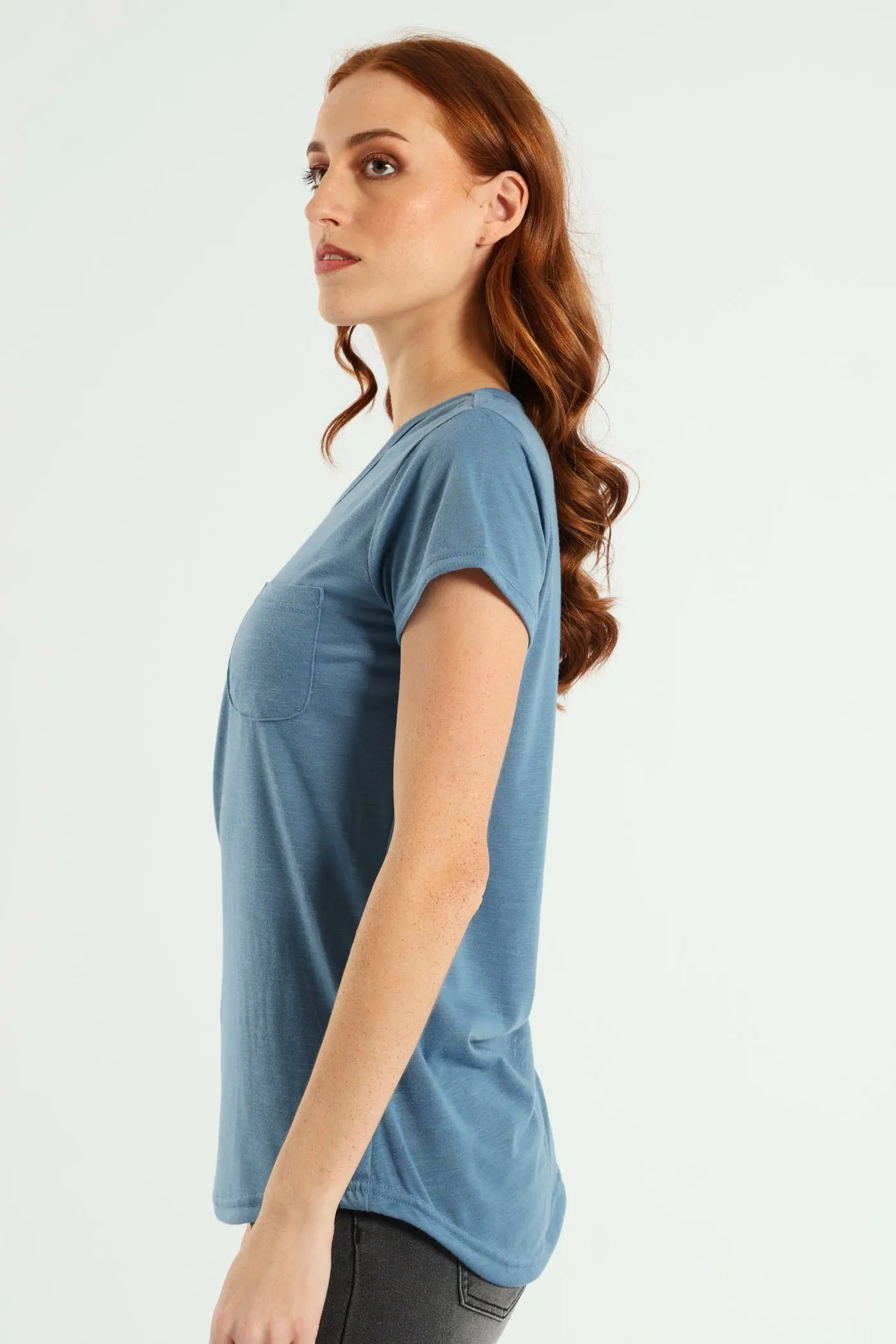 Plain Pocket Tee - Dusty Blue sold by Edgars product image thumbnail 2