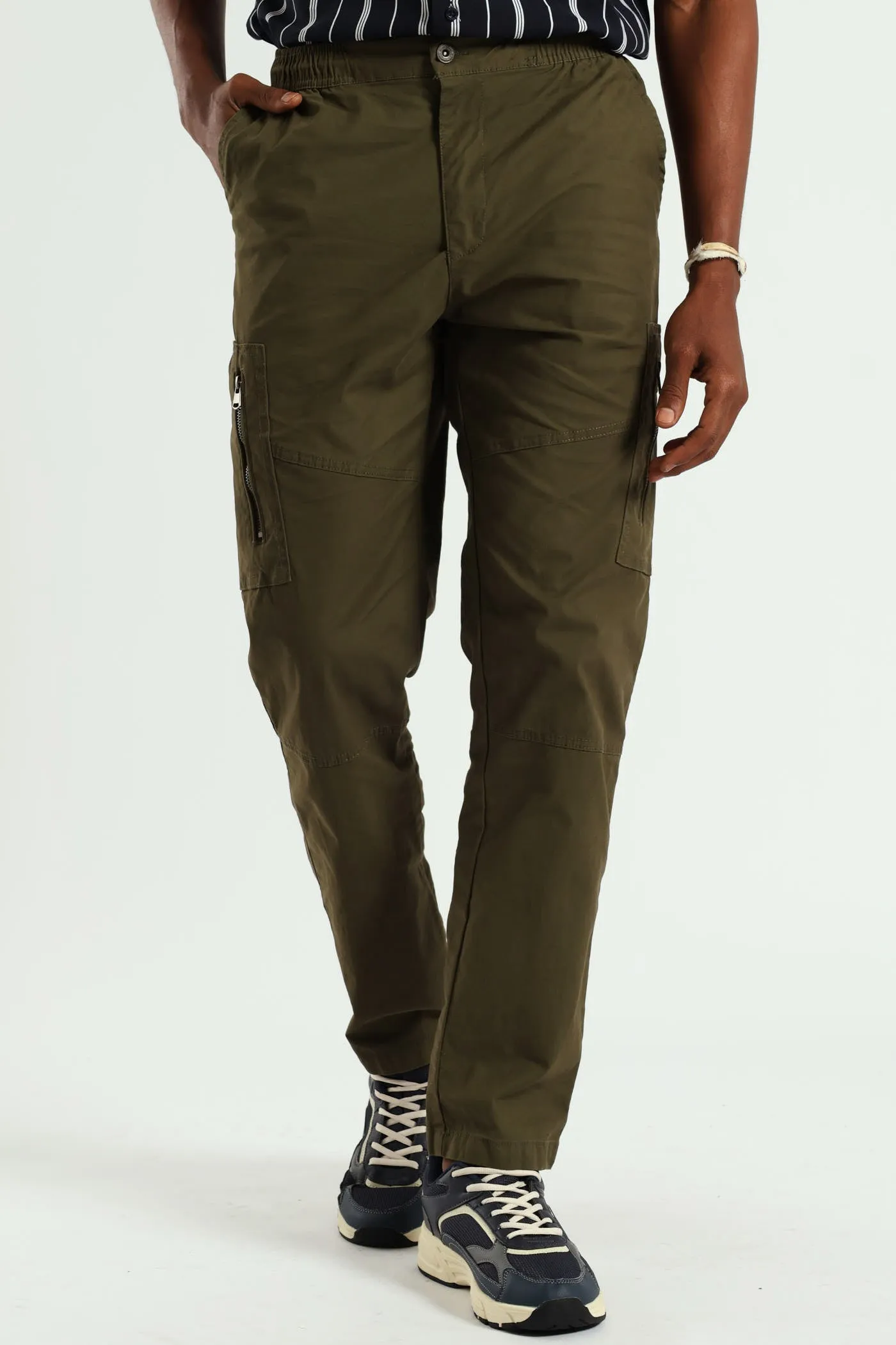 Utility Zip Pocket Pant - Fatigue sold by Edgars