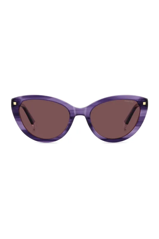 Violet Havana Acetate Sunglasses - Purple made by Polaroid