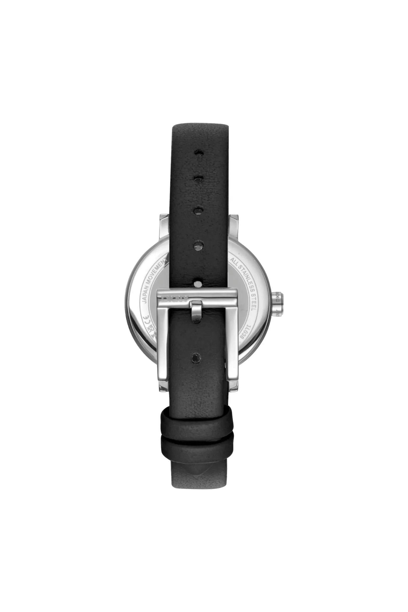 Urban Stainless Steel Case Silver Stones Dial Black Leather Strap - Black/Silver sold by Edgars product image thumbnail 2