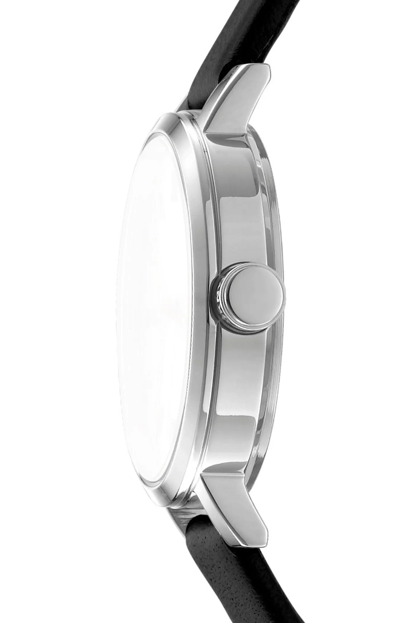 Urban Stainless Steel Case Silver Stones Dial Black Leather Strap - Black/Silver sold by Edgars product image thumbnail 3