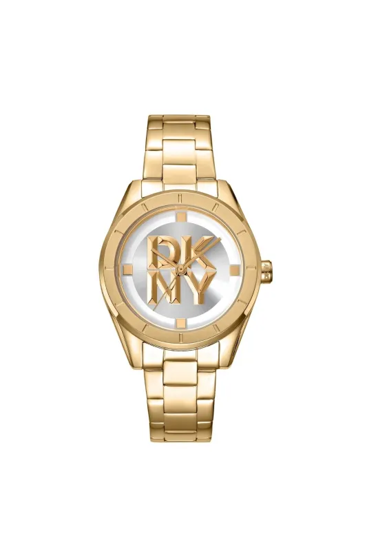 Logo Gold Case & Silver White Dial With Gold Bracelet - Gold sold by Edgars 
