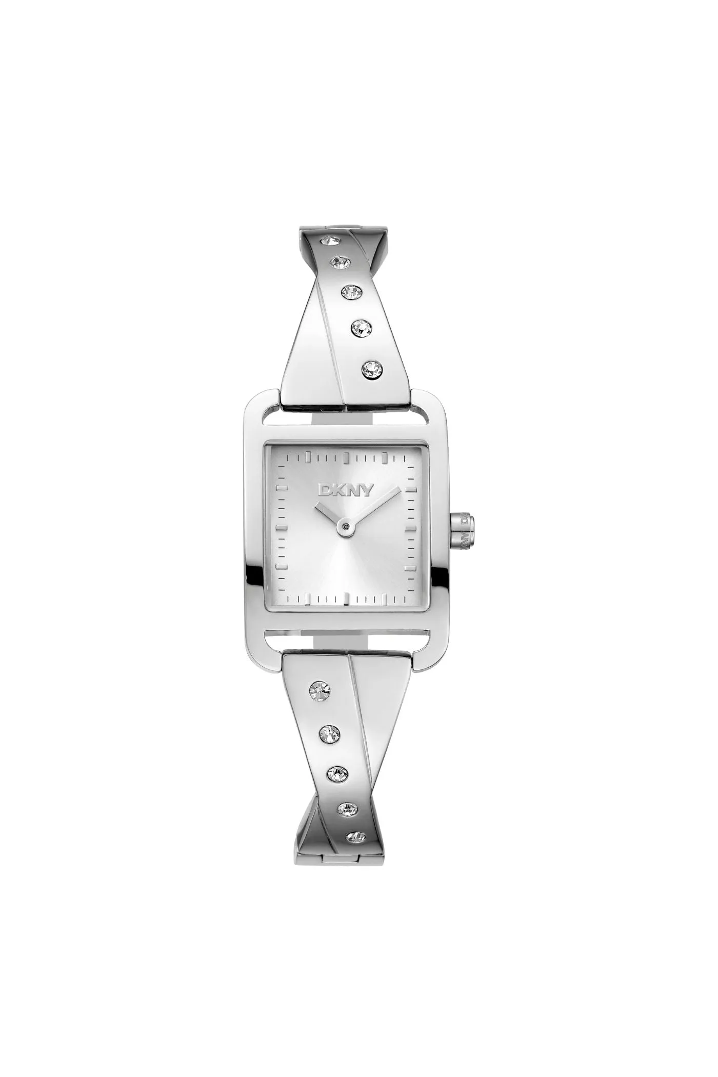 Iconic Square Stainless Steel Case & Silver Dial Stainless Steel Bracelet Watch - Silver sold by Edgars
