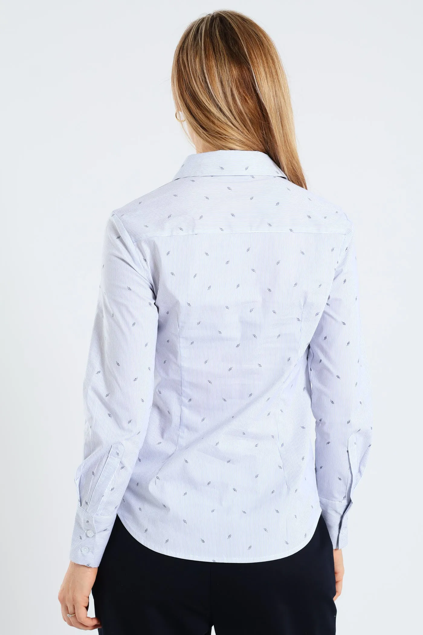 Classic Formal Stripe Geo Shirt - Light Blue sold by Edgars product image thumbnail 4