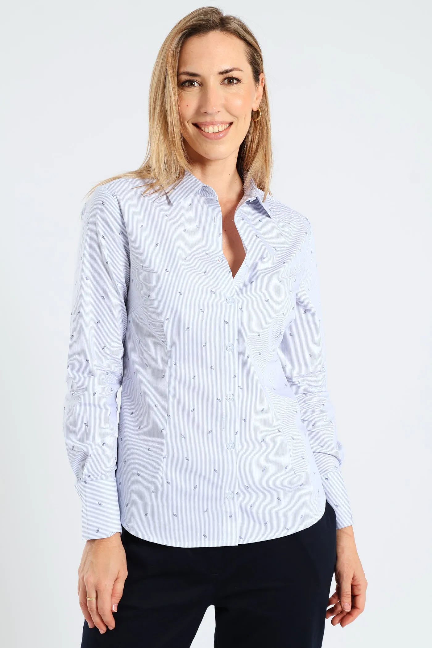 Classic Formal Stripe Geo Shirt - Light Blue sold by Edgars product image thumbnail 2