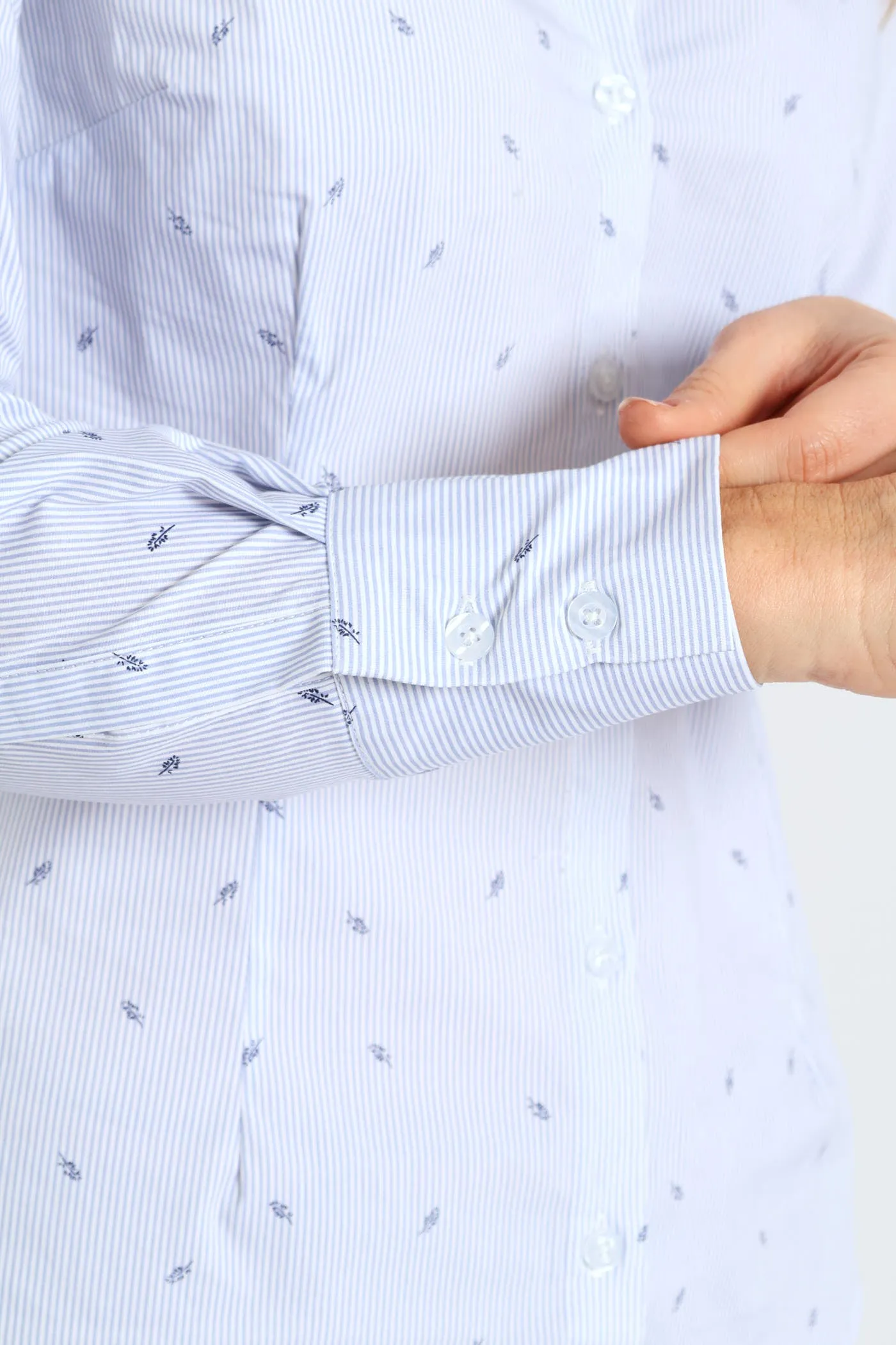 Classic Formal Stripe Geo Shirt - Light Blue sold by Edgars product image thumbnail 5