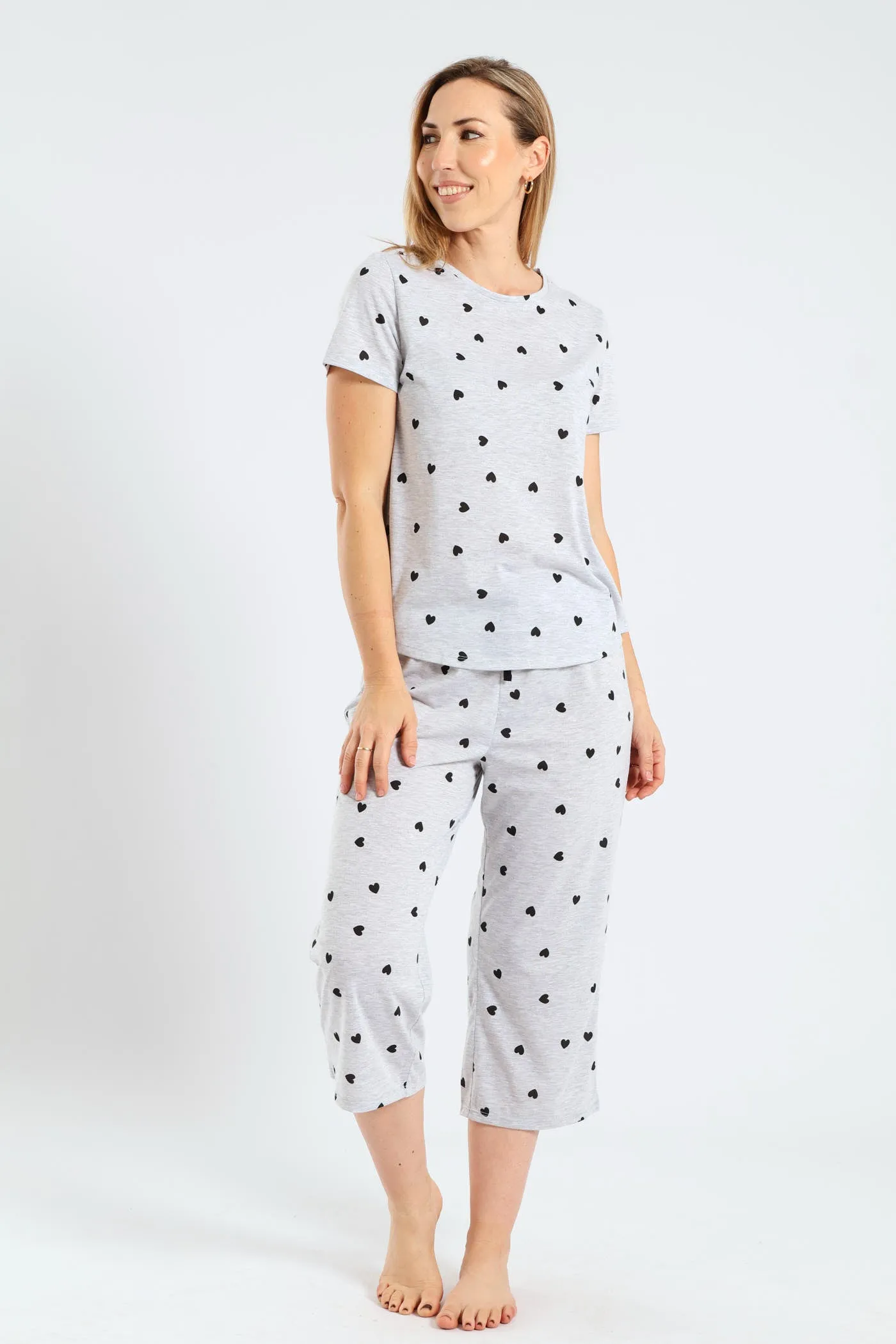 Short Sleeve Hearts Tee - Grey Melange sold by Edgars product image thumbnail 2