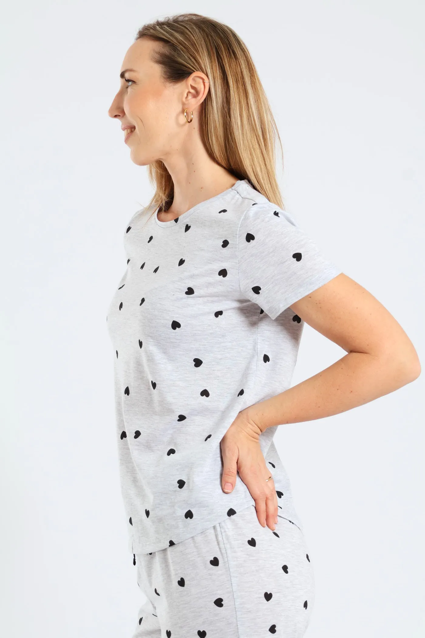 Short Sleeve Hearts Tee - Grey Melange sold by Edgars product image thumbnail 3