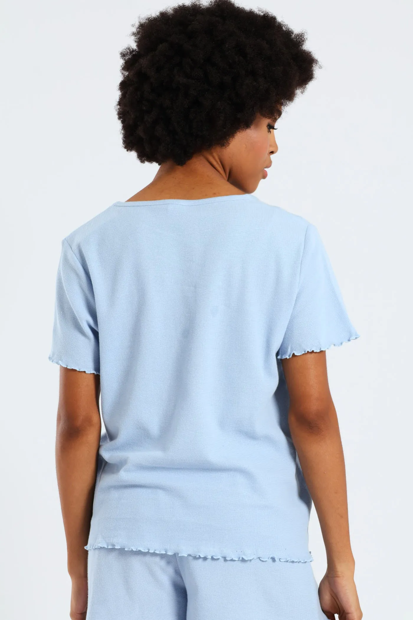 Waffle Knit Top - Blue sold by Edgars product image thumbnail 4