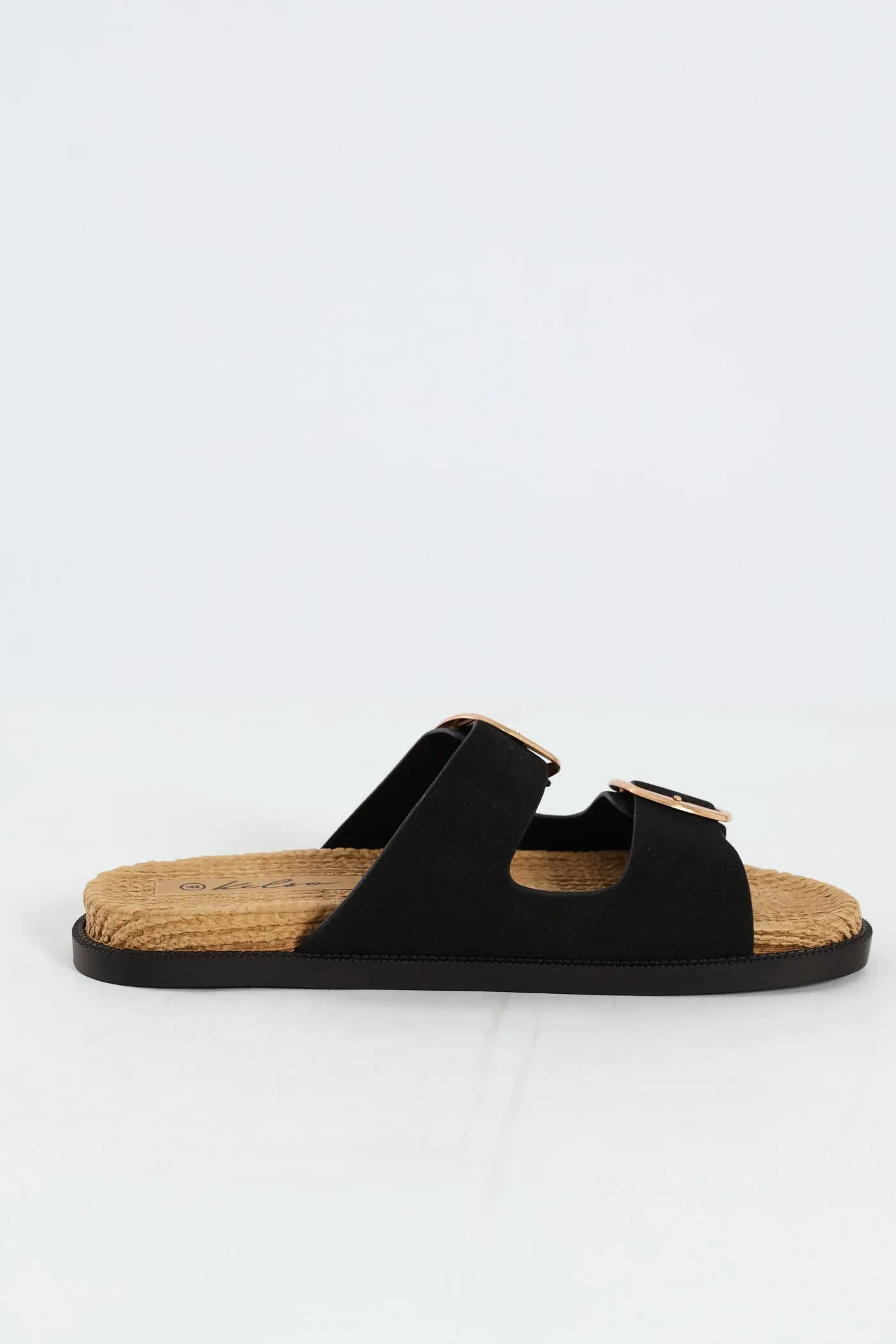 Buckle Detail Espadrille Slide - Black sold by Edgars product image thumbnail 3
