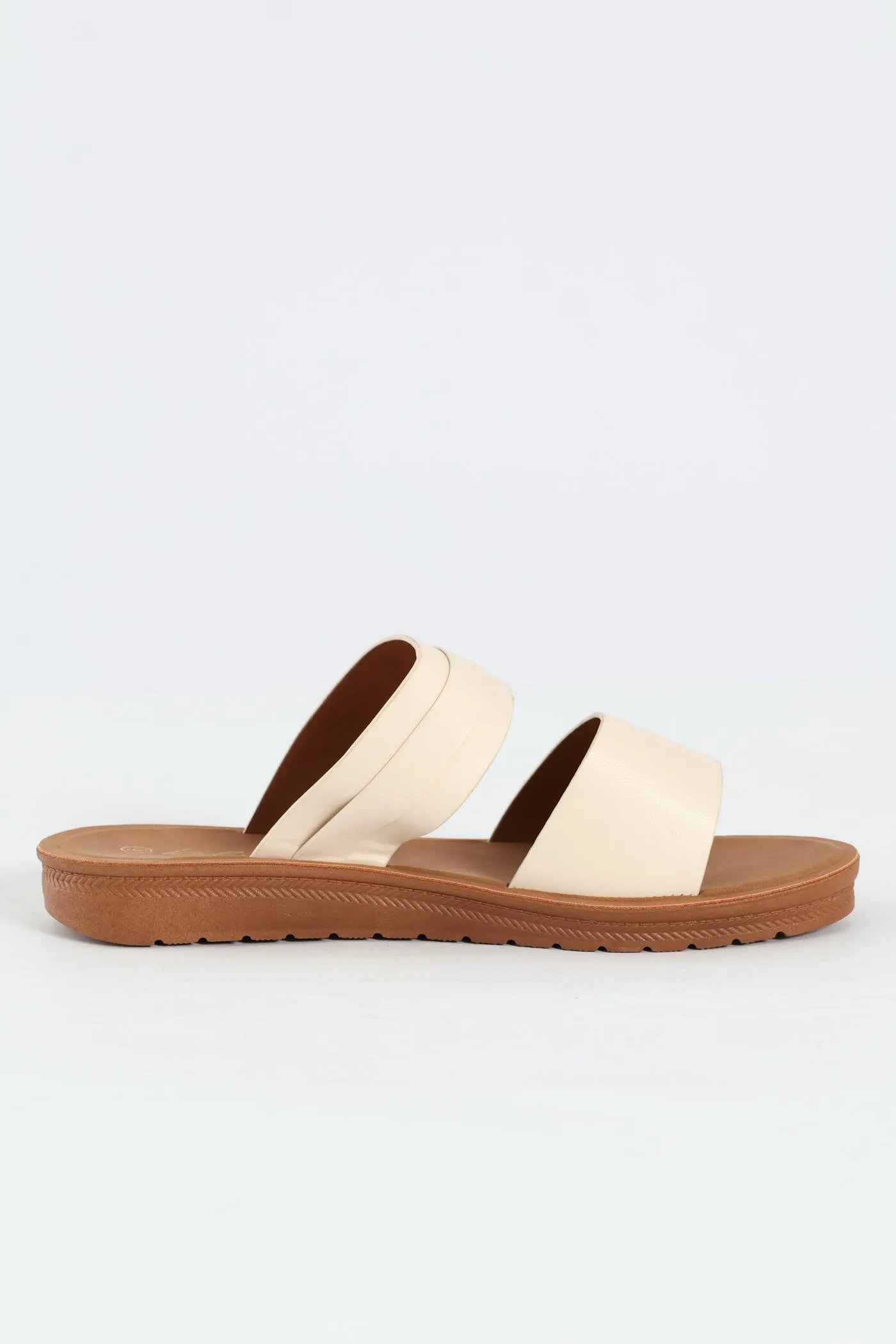 Buckle Detail Double Band Comfort Mule Sandal - Natural sold by Edgars product image thumbnail 3