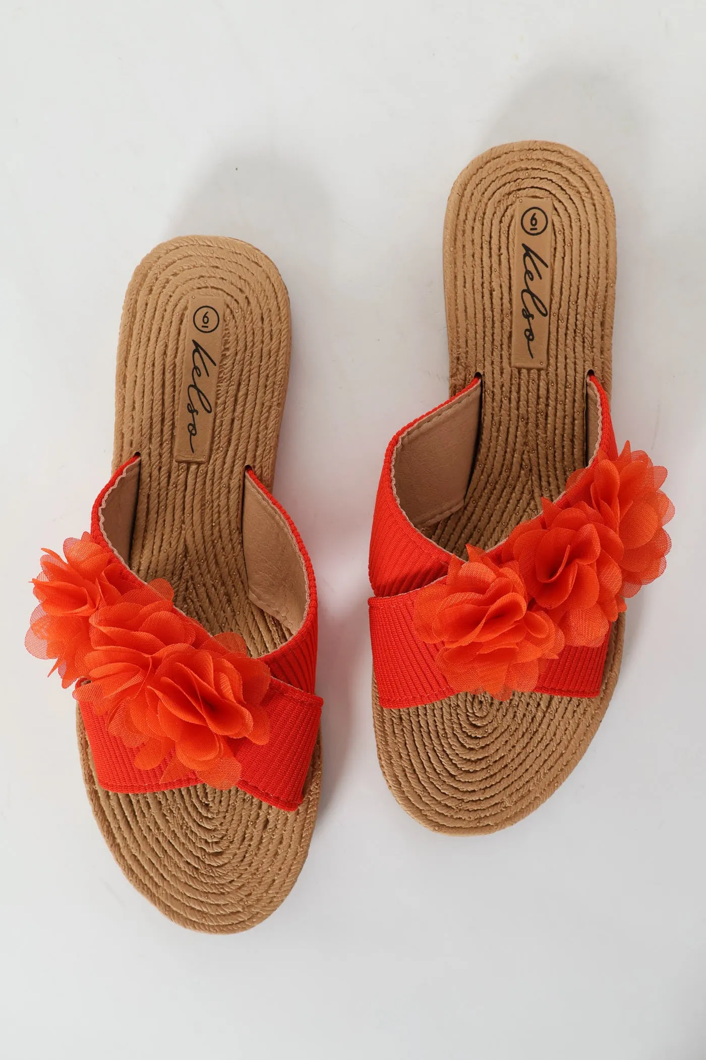One Band Flower Detail Crosstrap Mule Sandal - Orange sold by Edgars product image thumbnail 2