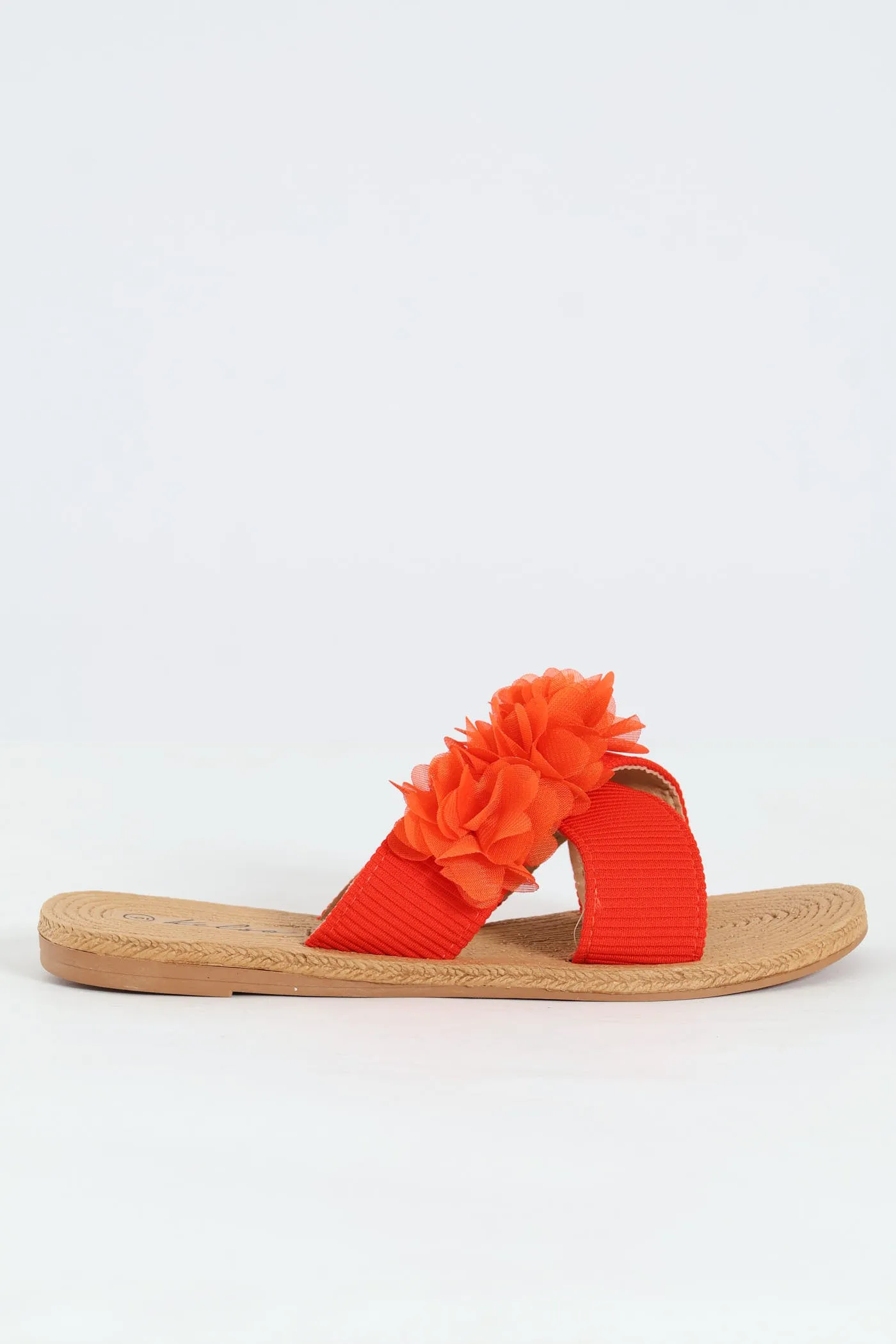 One Band Flower Detail Crosstrap Mule Sandal - Orange sold by Edgars product image thumbnail 3
