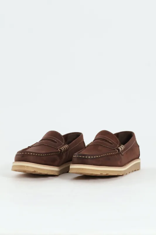 Slip On Penny Moccasin Loafer - Brown sold by Edgars