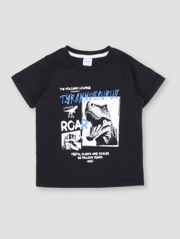 Pre-Boys Dino Tee - Black sold by Edgars