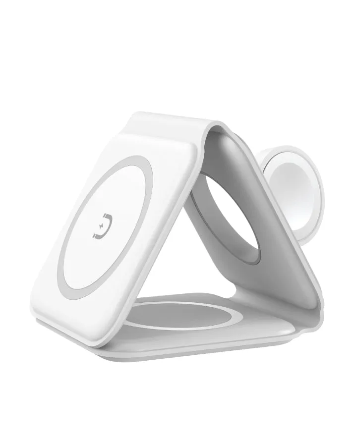 Moov 3 in 1 Foldable Wireless Charger - White sold by Edgars