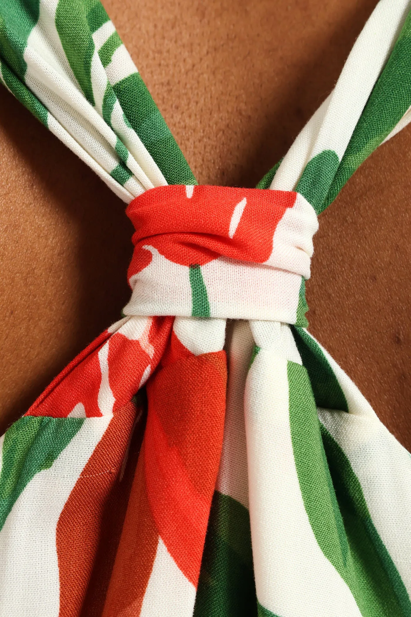 Sleeveless Wide Strap V-Neck Trapeze Midi Dress - Multi sold by Edgars product image thumbnail 4