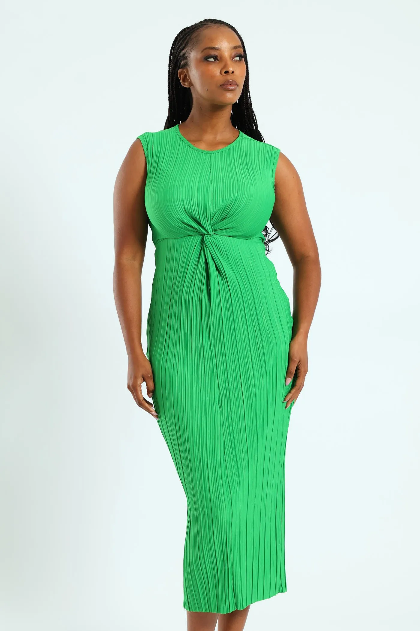 Sleeveless Knot Front Column Midaxi Dress - Emerald sold by Edgars product image thumbnail 4