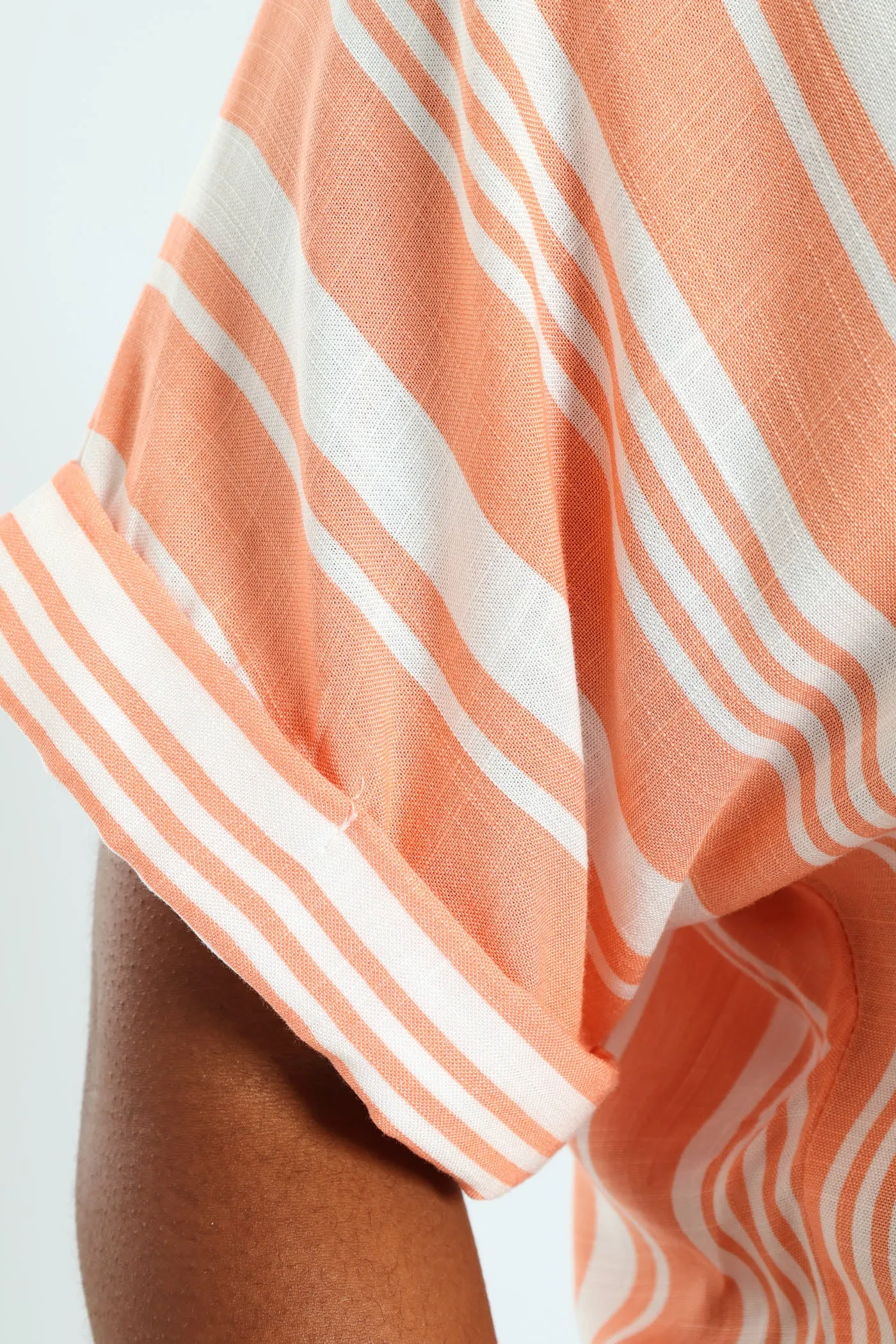 Short Sleeve Stripe Easywearing Shirt - Coral sold by Edgars product image thumbnail 3