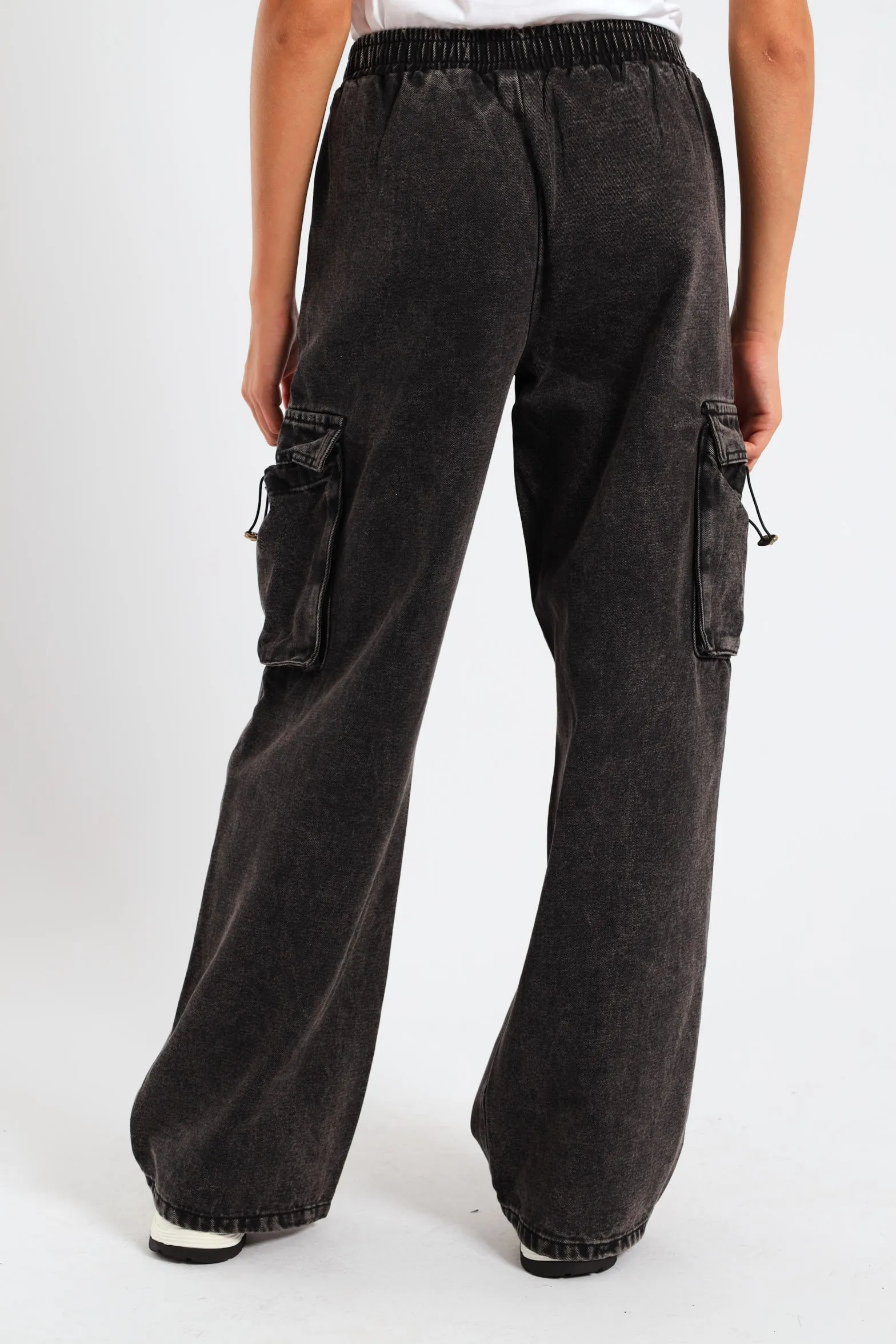 Girls Pull On Cargo Denim - Charcoal sold by Edgars product image thumbnail 2
