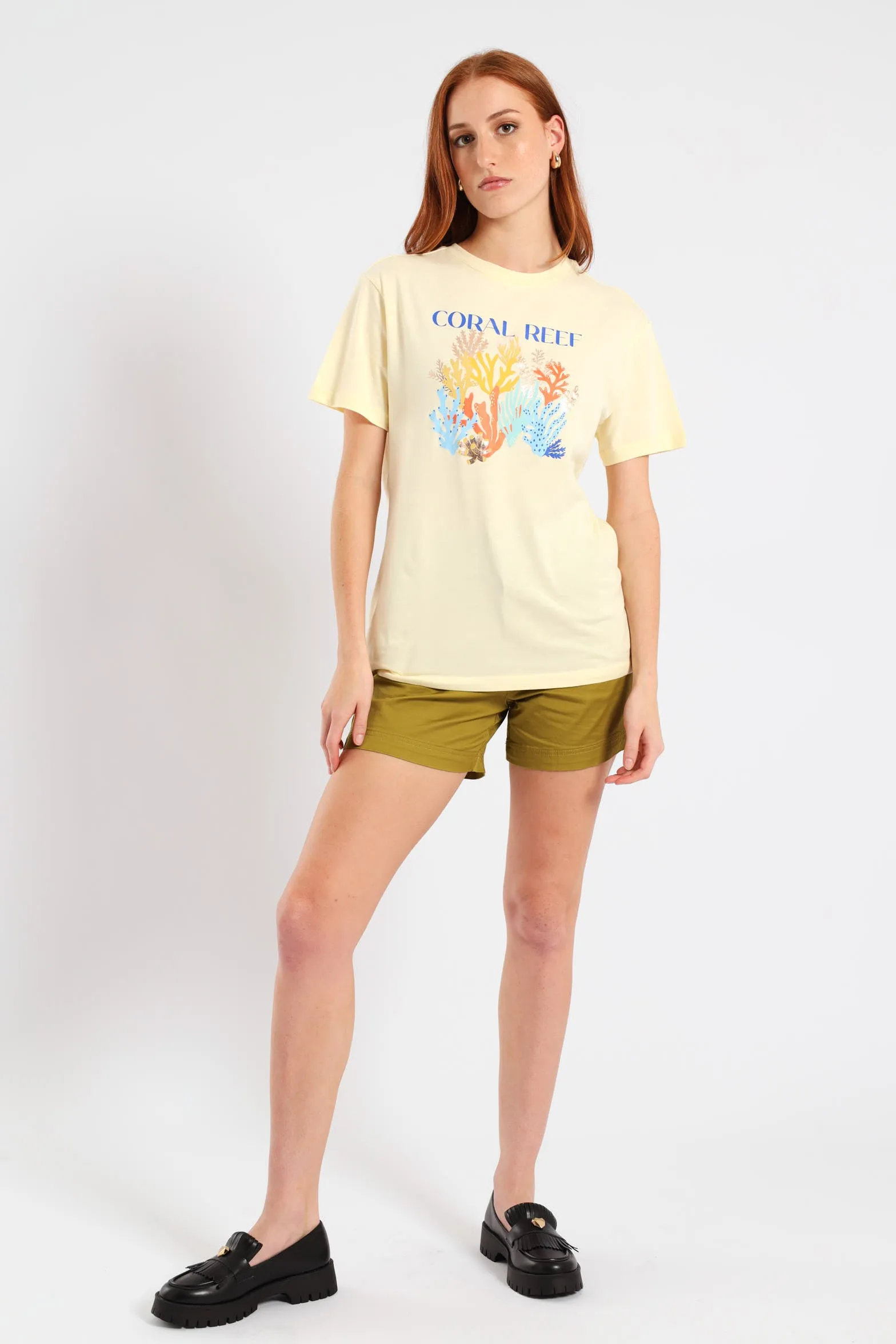 Coral Reef Tee - Pastel Yellow sold by Edgars