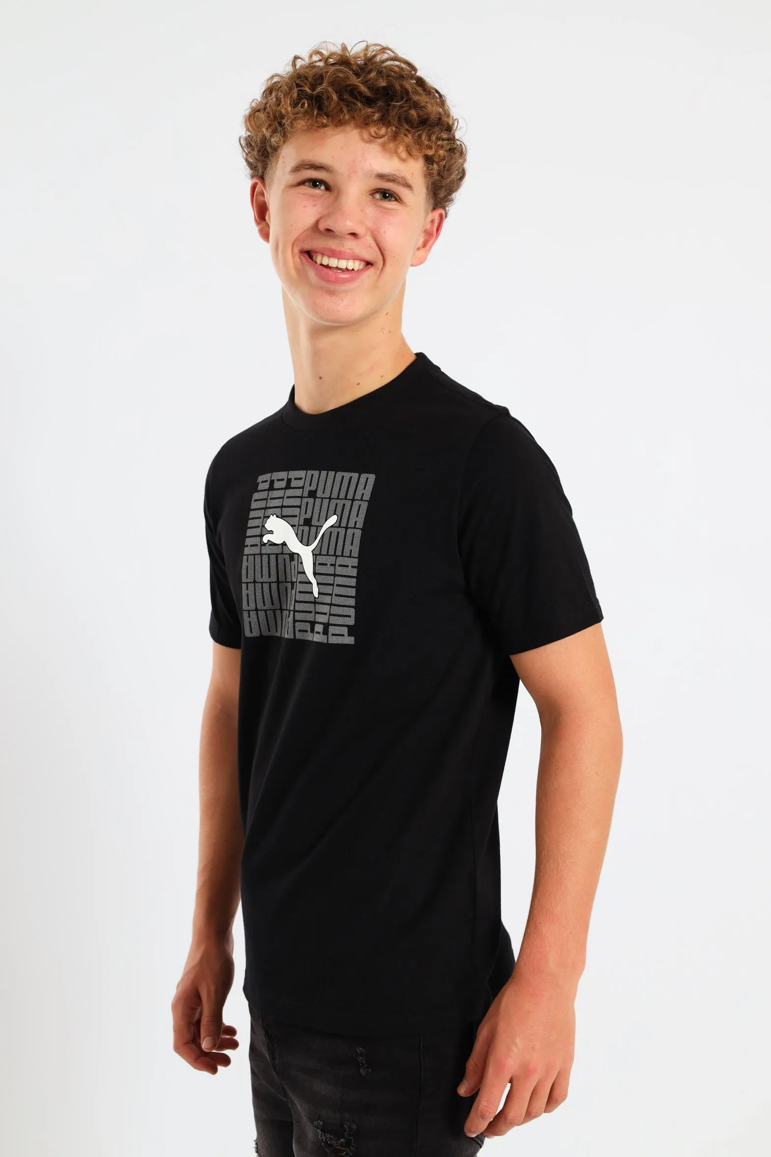 Boys Split Frame Cat Tee - Black sold by Edgars product image thumbnail 2