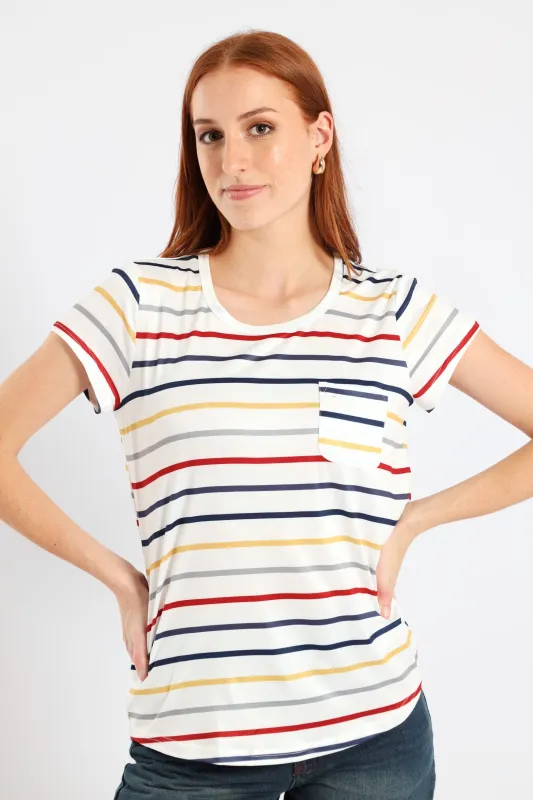 Five Stripe Pocket Tee - Multi sold by Edgars