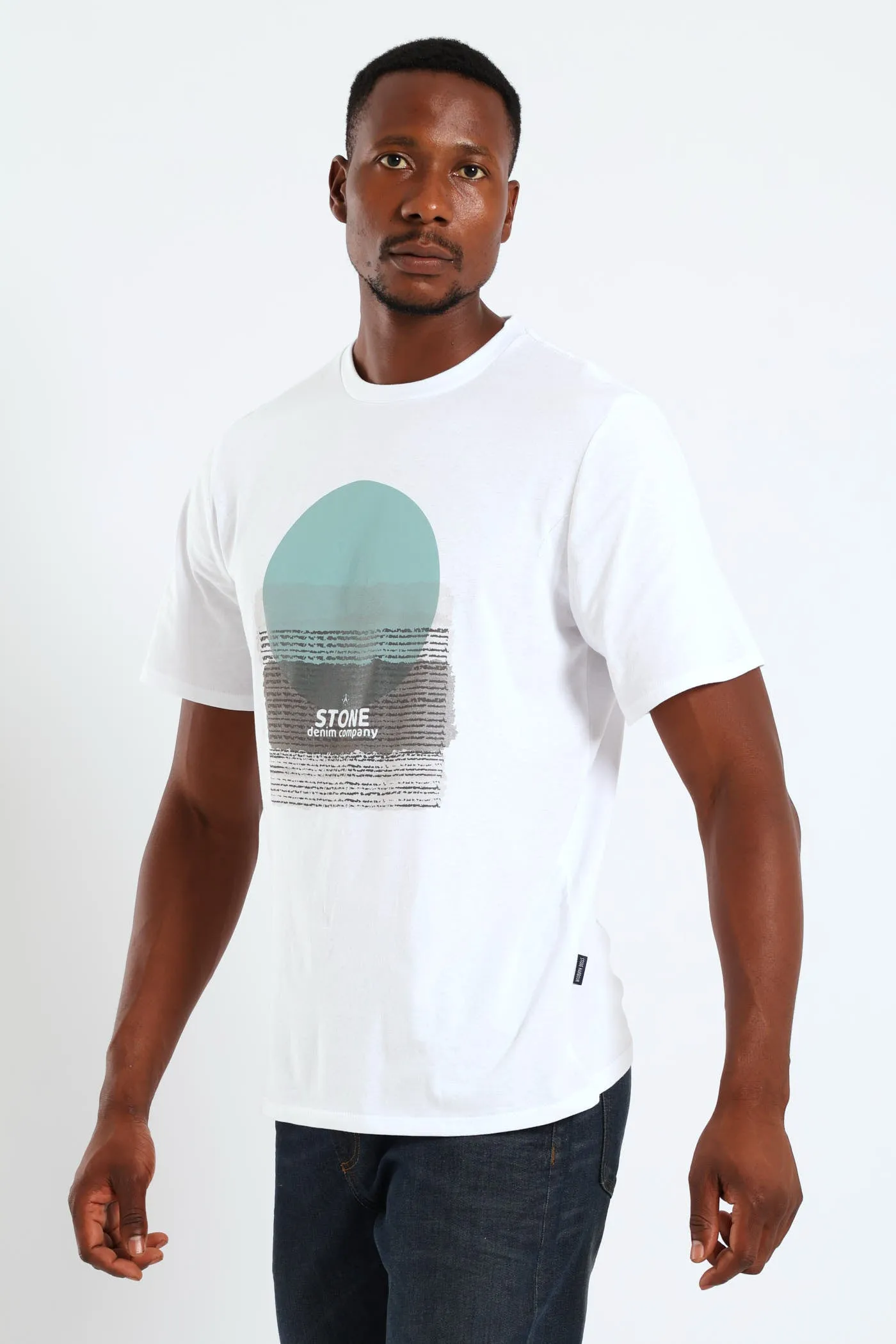 Gouache Landscape Tee - White sold by Edgars product image thumbnail 3