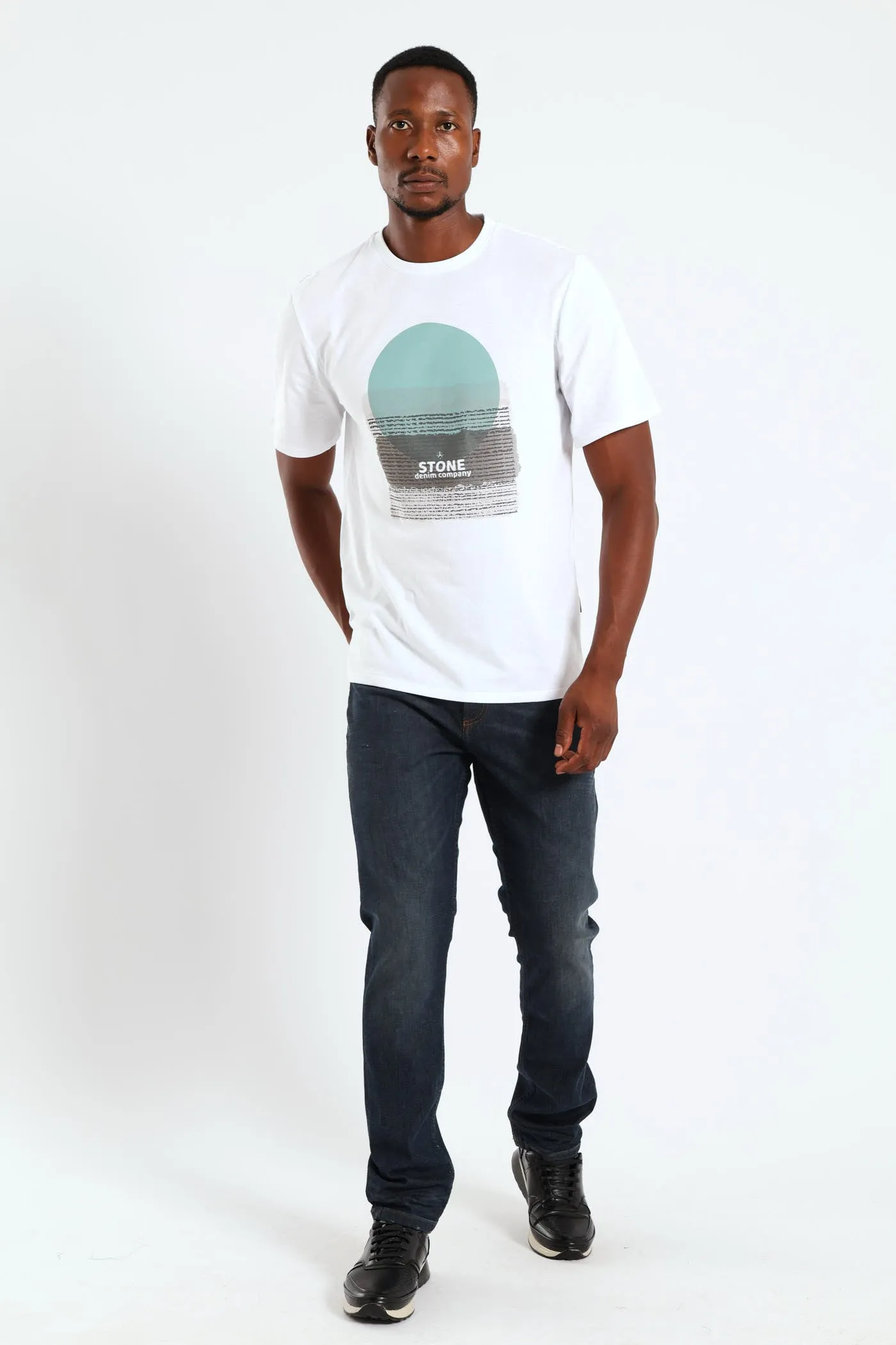 Gouache Landscape Tee - White sold by Edgars product image thumbnail 2