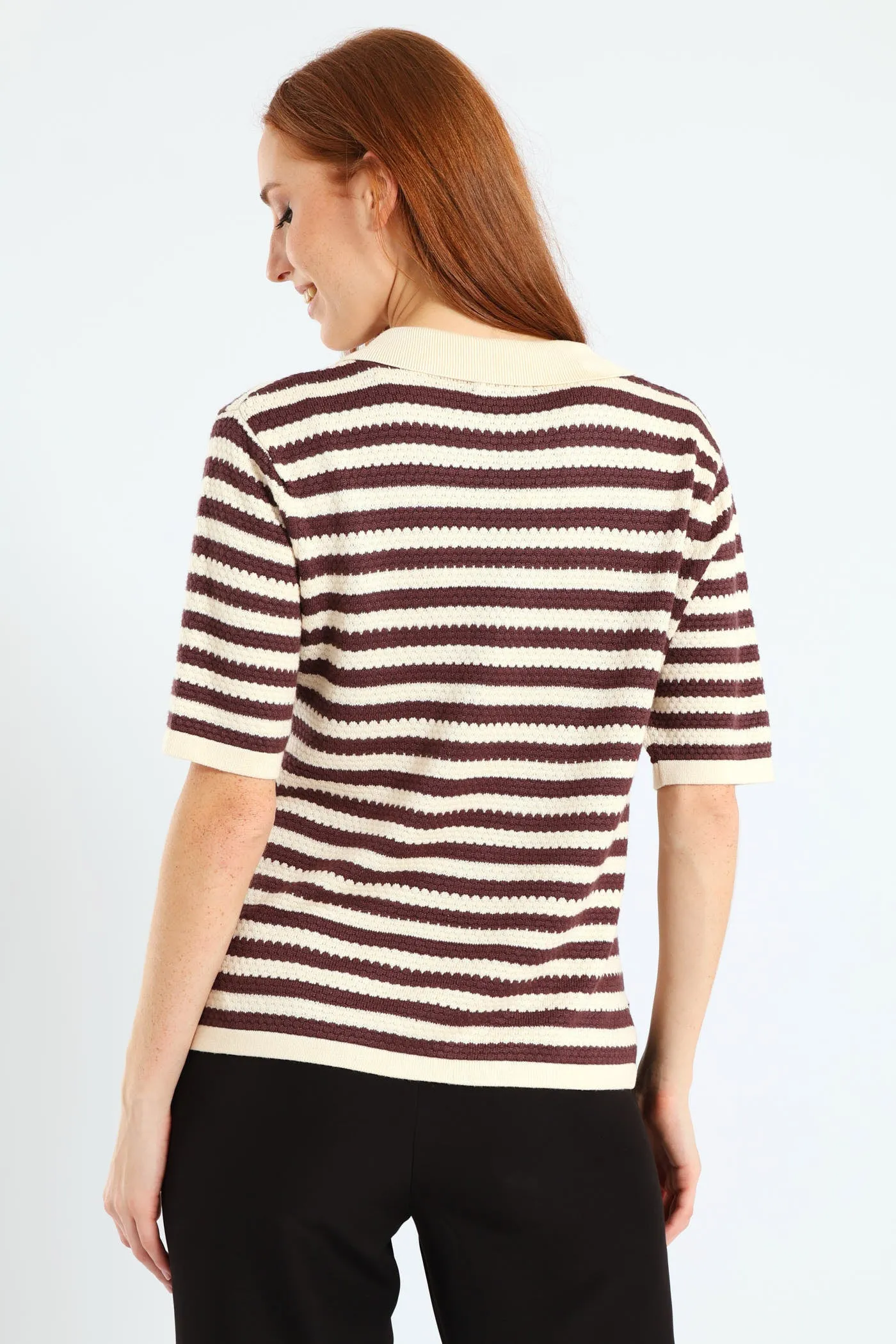 Short Sleeve Monochrome Golfer - Chocolate sold by Edgars product image thumbnail 5