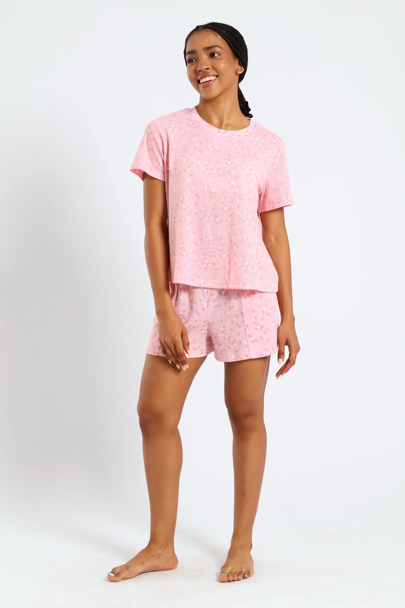 Rib Knit Ditsy Tee - Pink sold by Edgars product image thumbnail 5