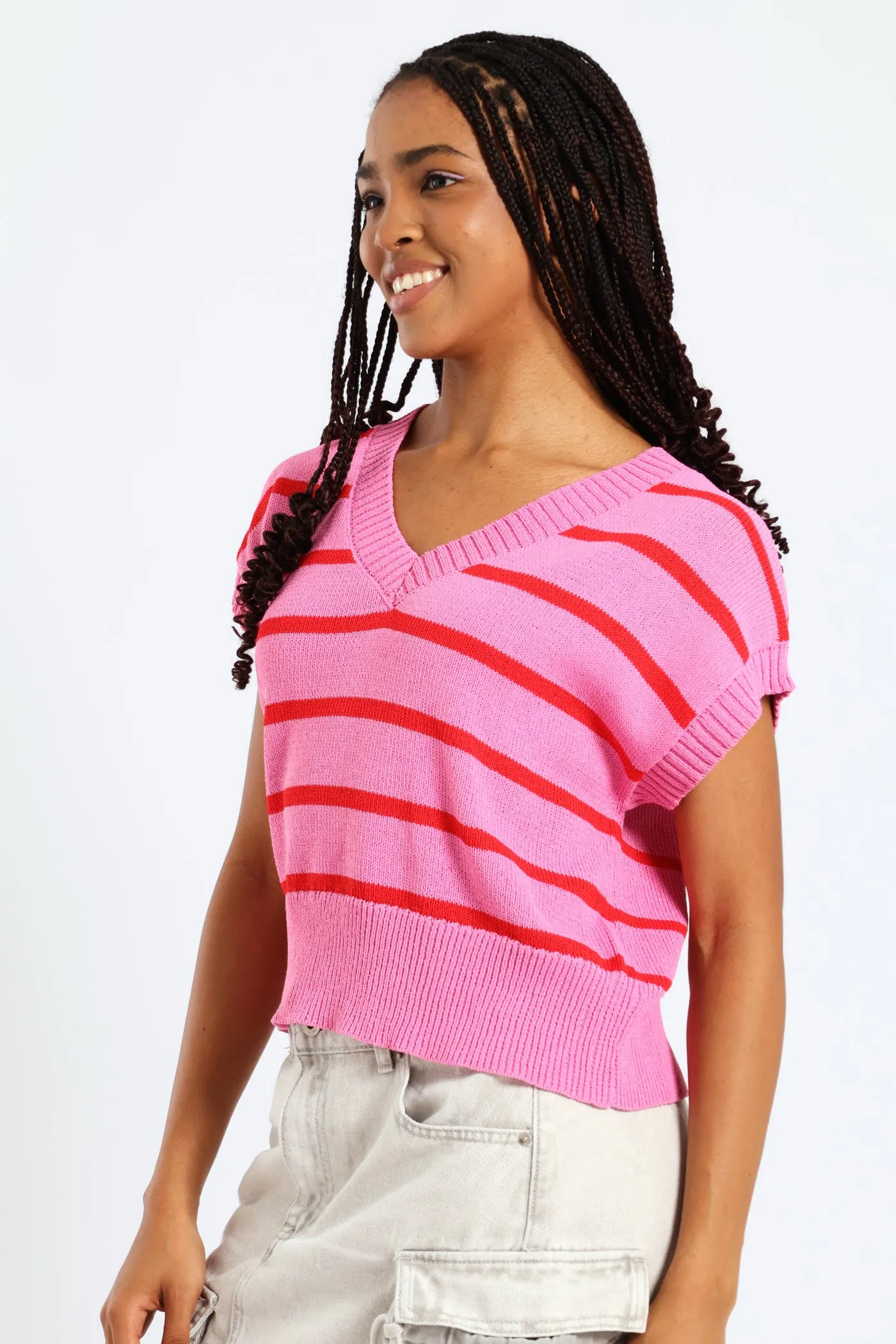 Stripe Knit Tee - Pink sold by Edgars product image thumbnail 3