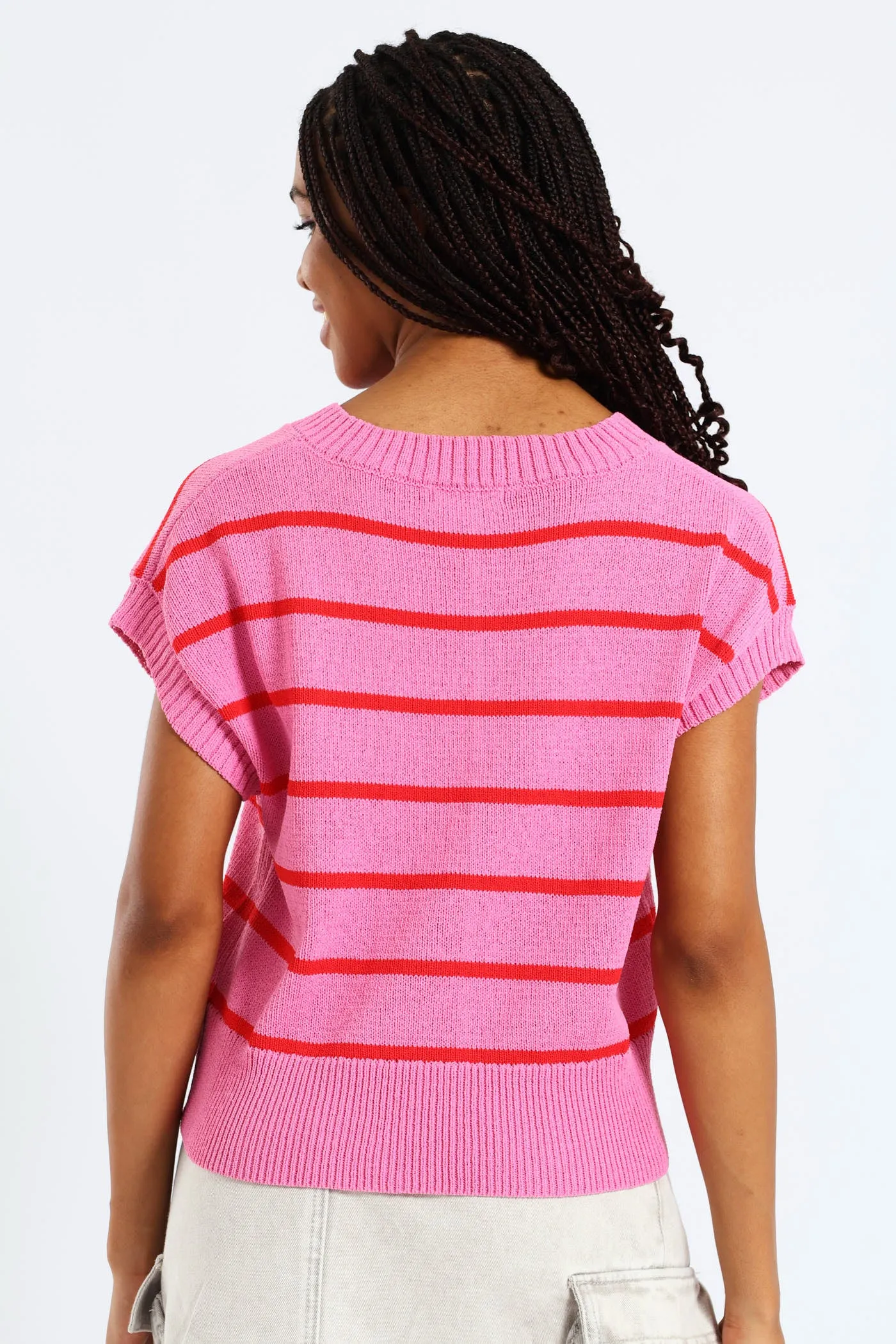 Stripe Knit Tee - Pink sold by Edgars product image thumbnail 2